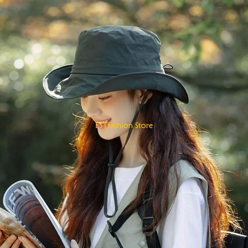 Packable Hat Nylon - Y5GC หมวกกันแดดแบบพับเก็บได้ระบายอากาศแบบปรับได้สำหรับทั้งชายและหญิงกิจกรรมกลางแจ้งเดินป่าทำสวน