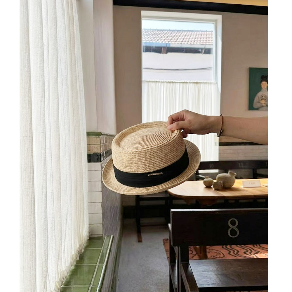 หมวกสานทรงพอร์คไพสไตล์วินเทจอั - Bucket Hat Straw บทวิจารณ์และราคา