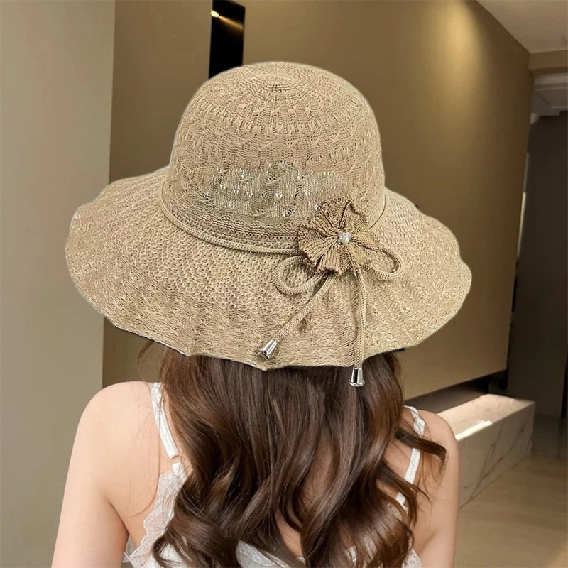 หมวกบักเก็ต หมวกกันแดดฤดูร้อน  - Bucket Hat Straw บทวิจารณ์และราคา