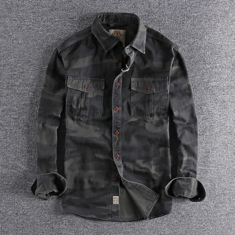 เสื้อคาร์โกลายพรางคุณภาพสูงสำห - Shirt Camp Collar บทวิจารณ์และราคา