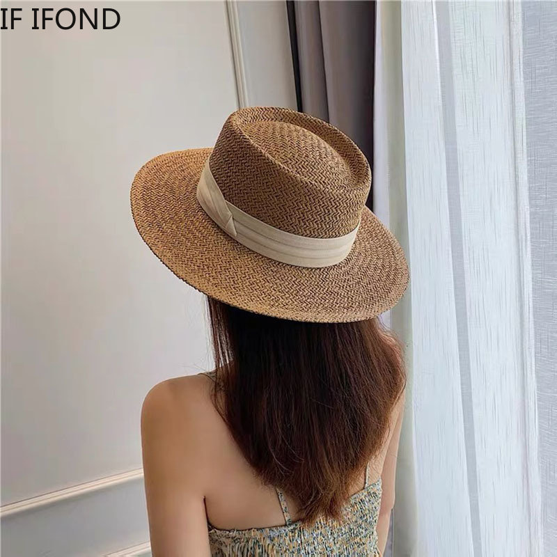 ฤดูใบไม้ผลิฤดูร้อน Breathable  - Bucket Hat Straw บทวิจารณ์และราคา